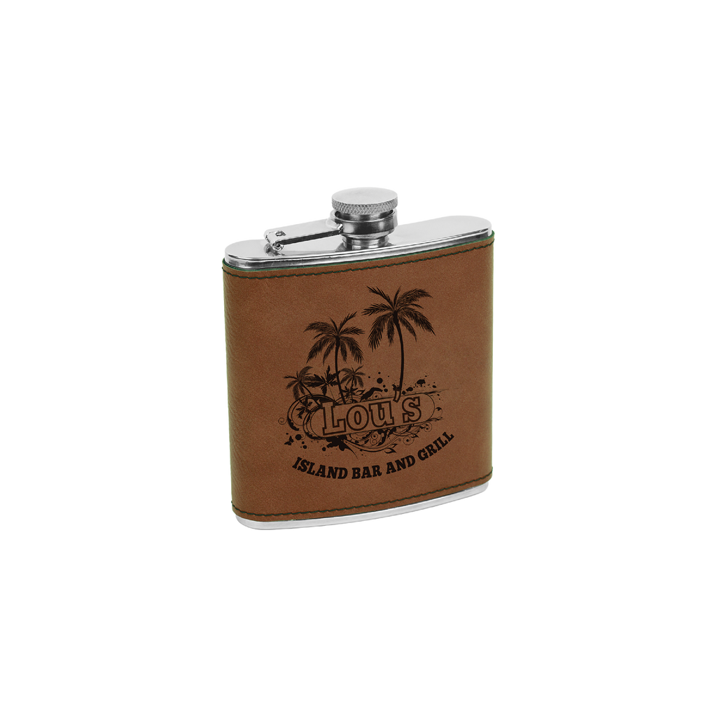 6 oz. Leatherette Stainless Steel Flask