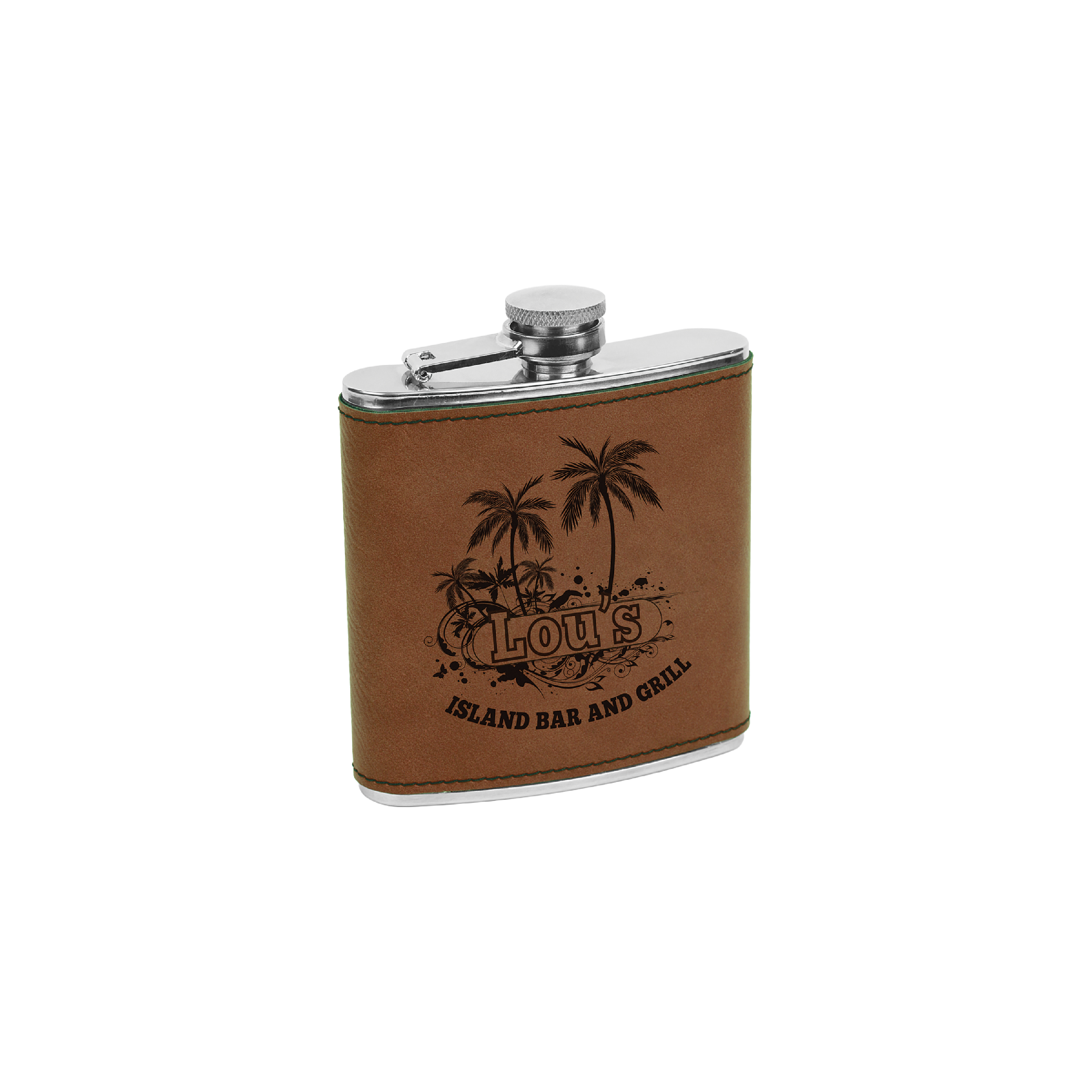 6 oz. Leatherette Stainless Steel Flask