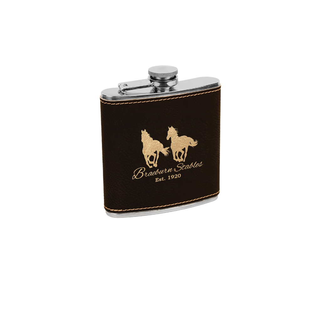 6 oz. Leatherette Stainless Steel Flask