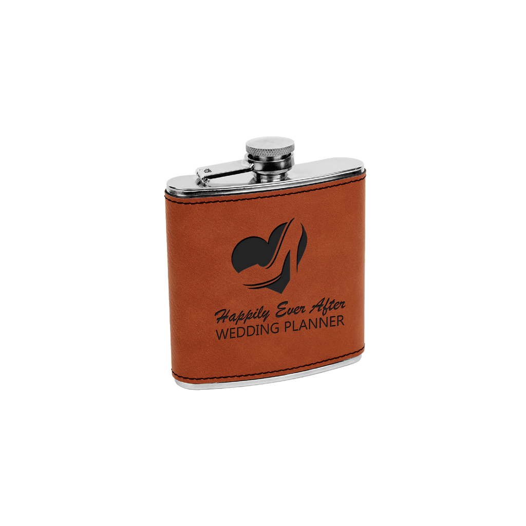 6 oz. Leatherette Stainless Steel Flask