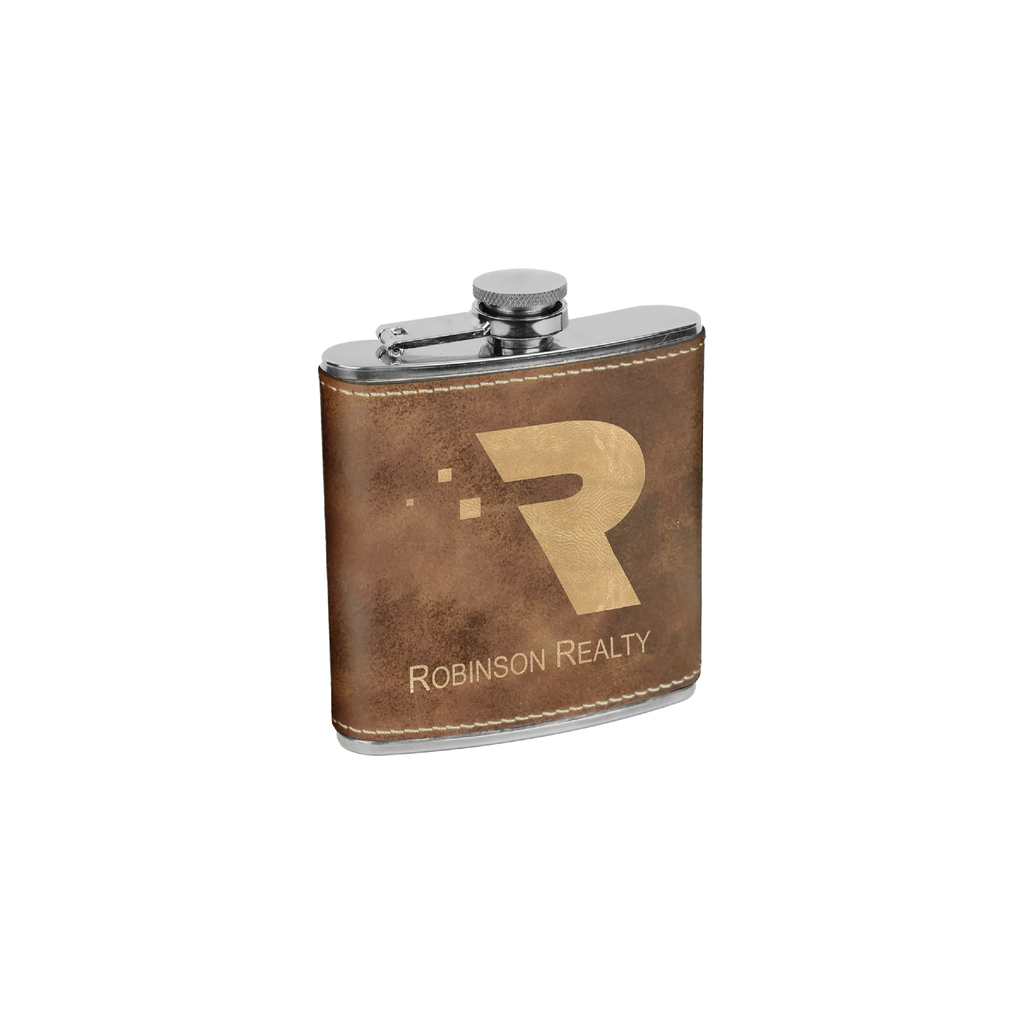 6 oz. Leatherette Stainless Steel Flask