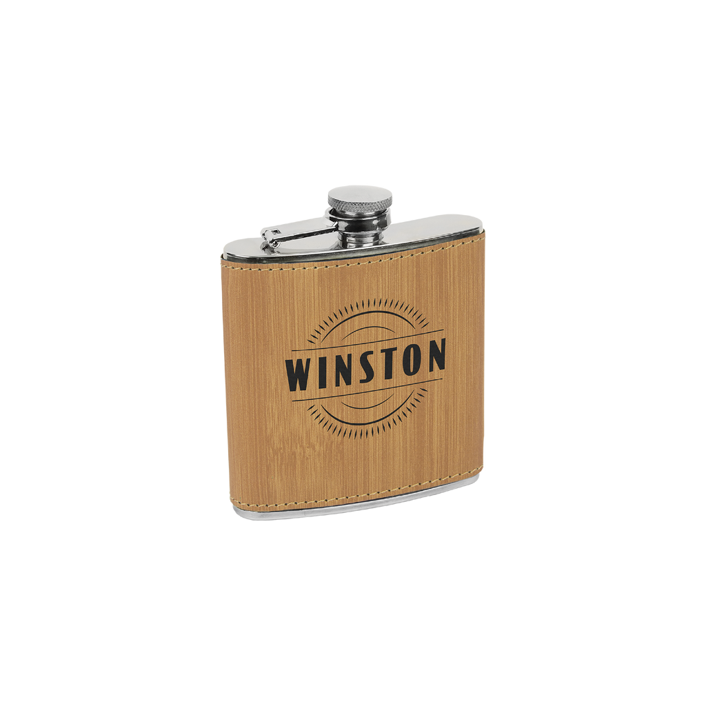 6 oz. Leatherette Stainless Steel Flask
