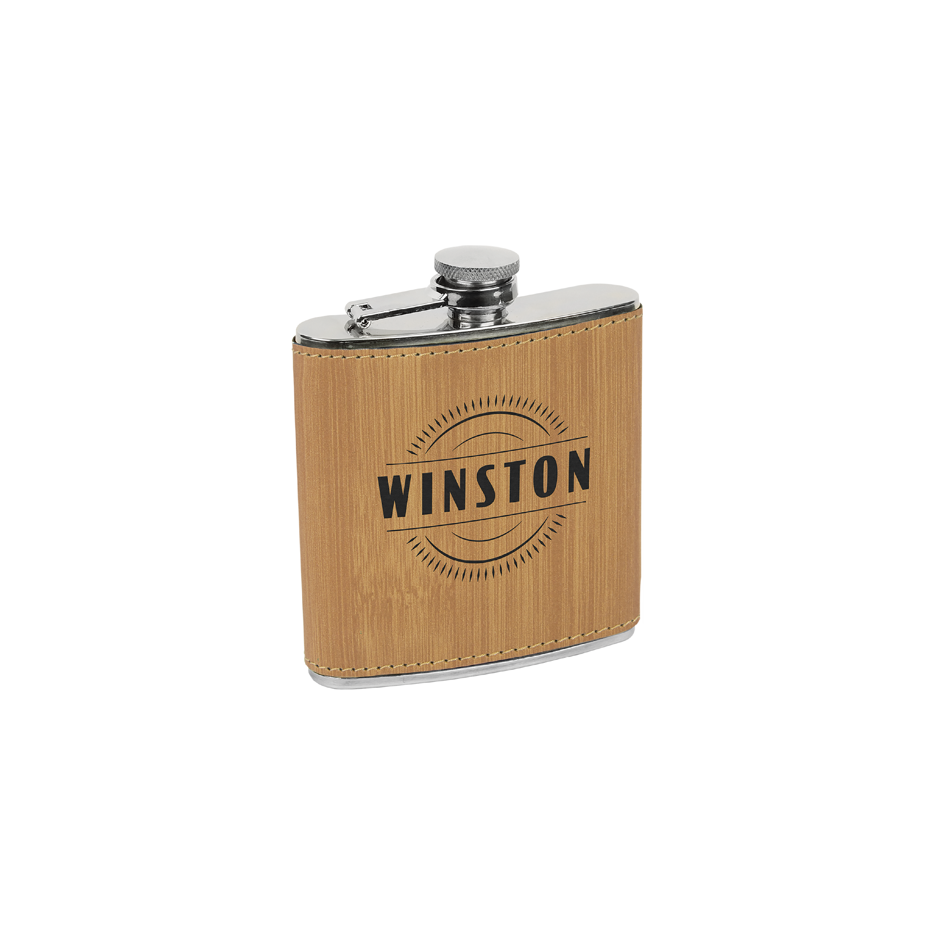 6 oz. Leatherette Stainless Steel Flask