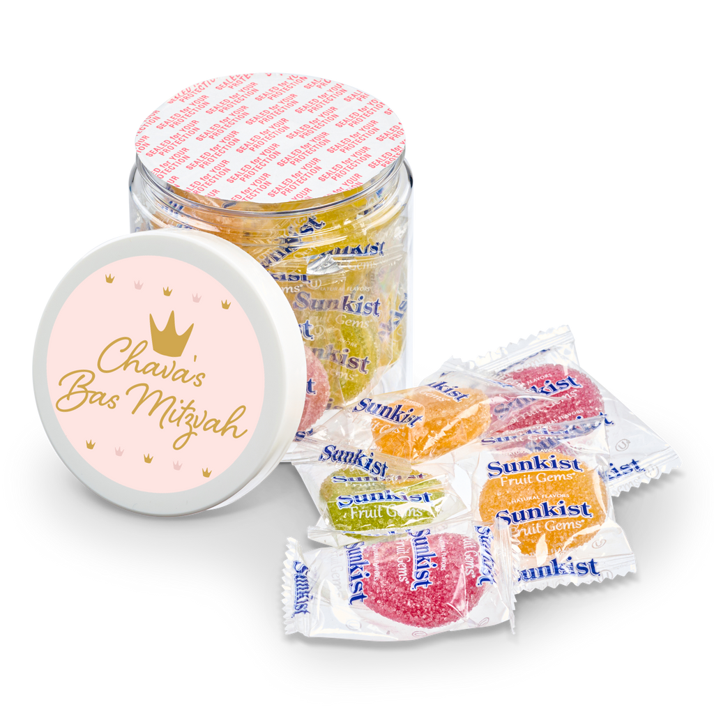 4 oz Jar of Individually Wrapped Sunkist Fruit Gems