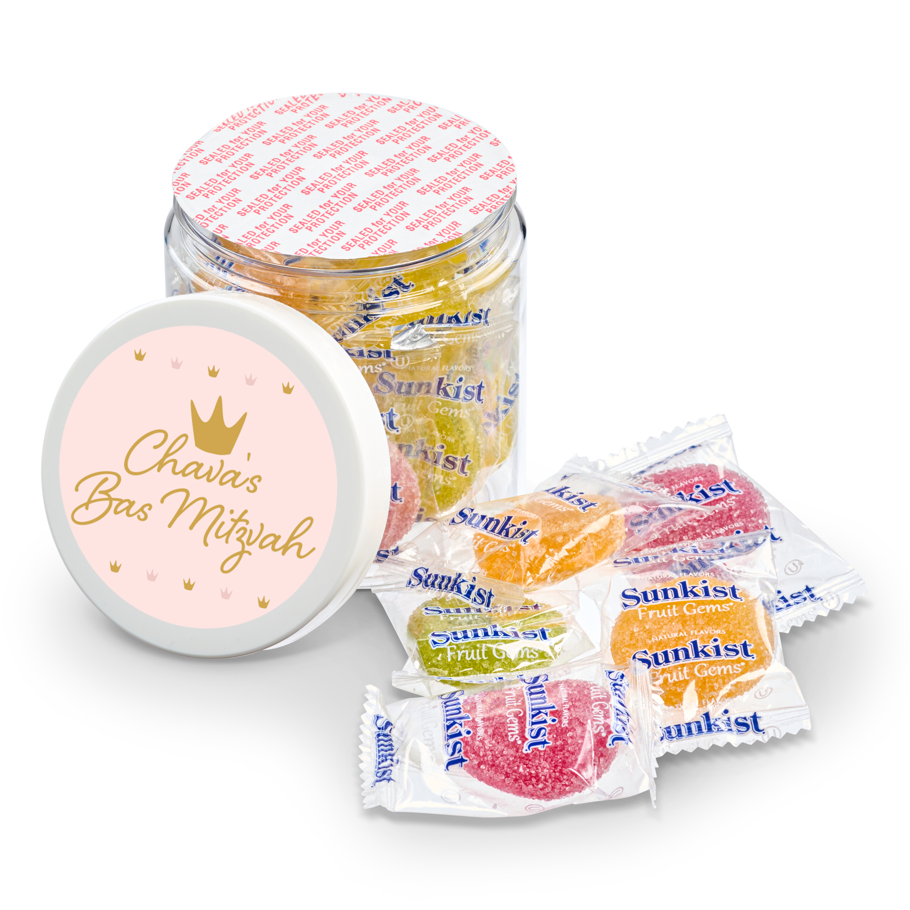 4 oz Jar of Individually Wrapped Sunkist Fruit Gems