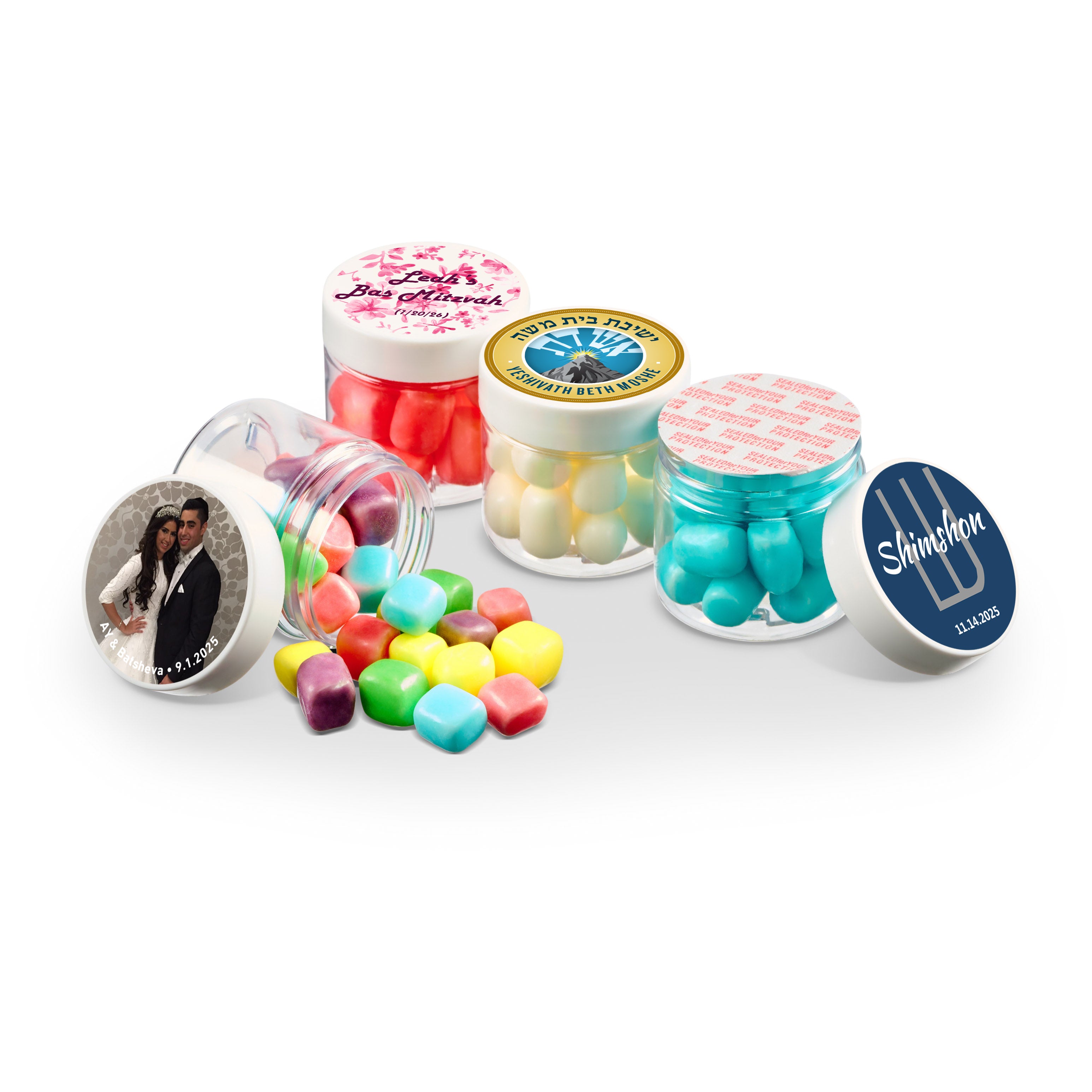 2 oz Jar of Mini Candy Covered Marshmallows