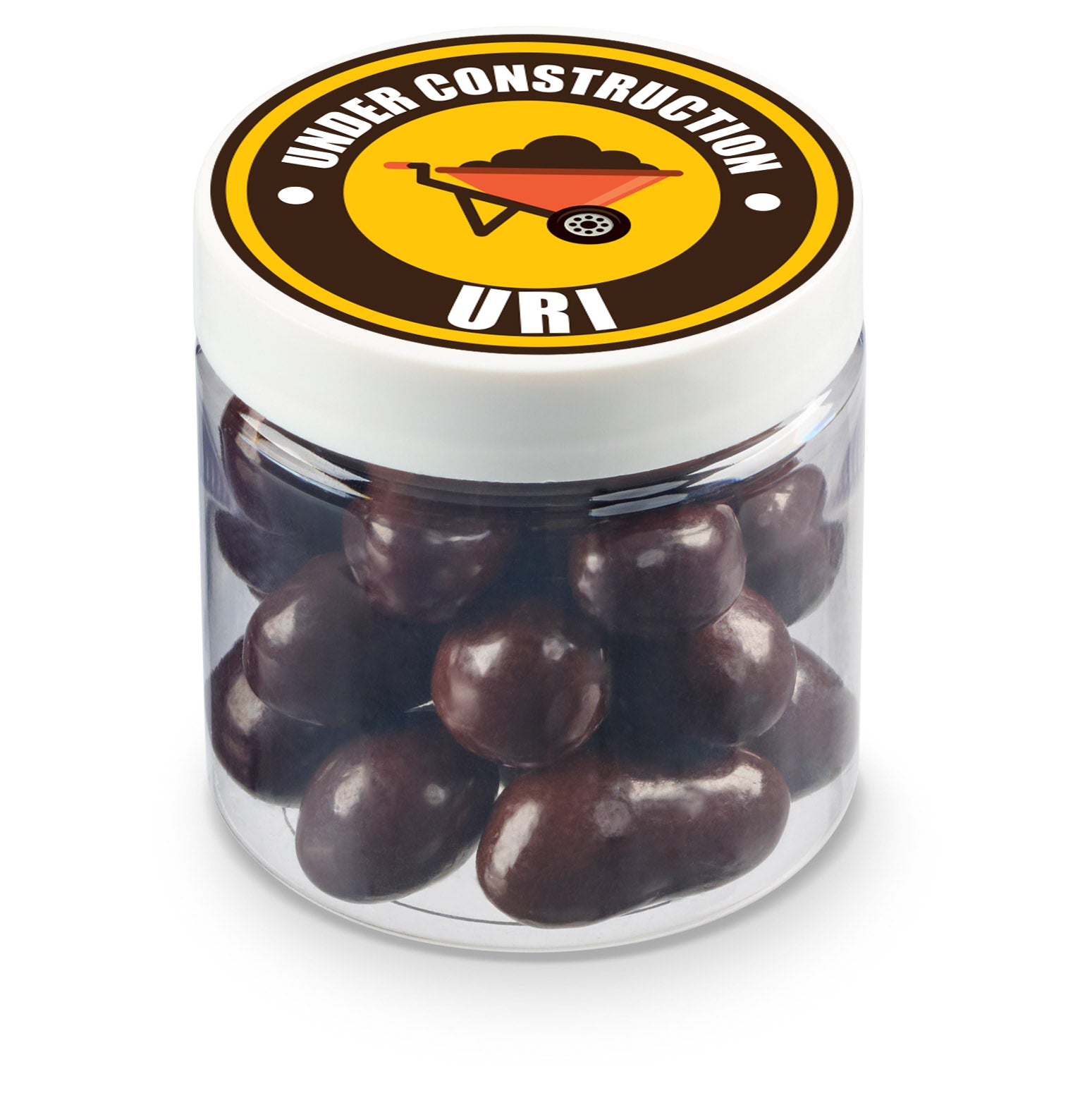 4 oz Jar of Chocolate Covered Round Pretzels