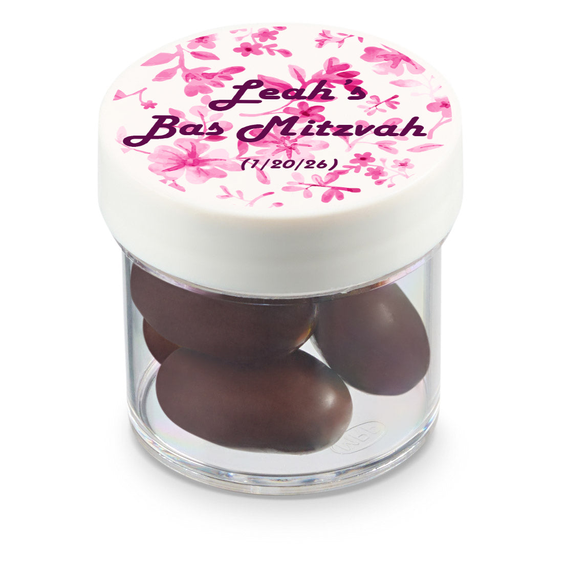 1 oz Jar of Chocolate Covered Round Pretzels