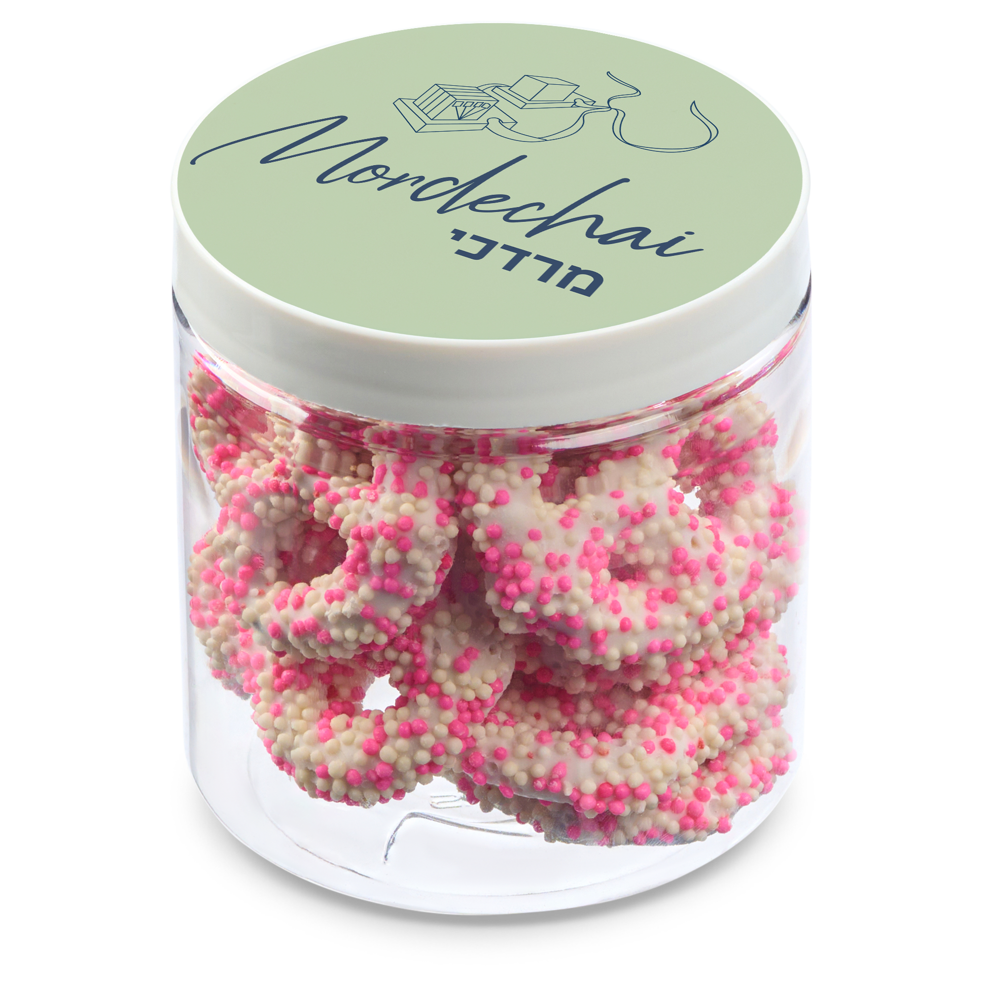8 oz Jar of Chocolate Covered Mini Pretzels