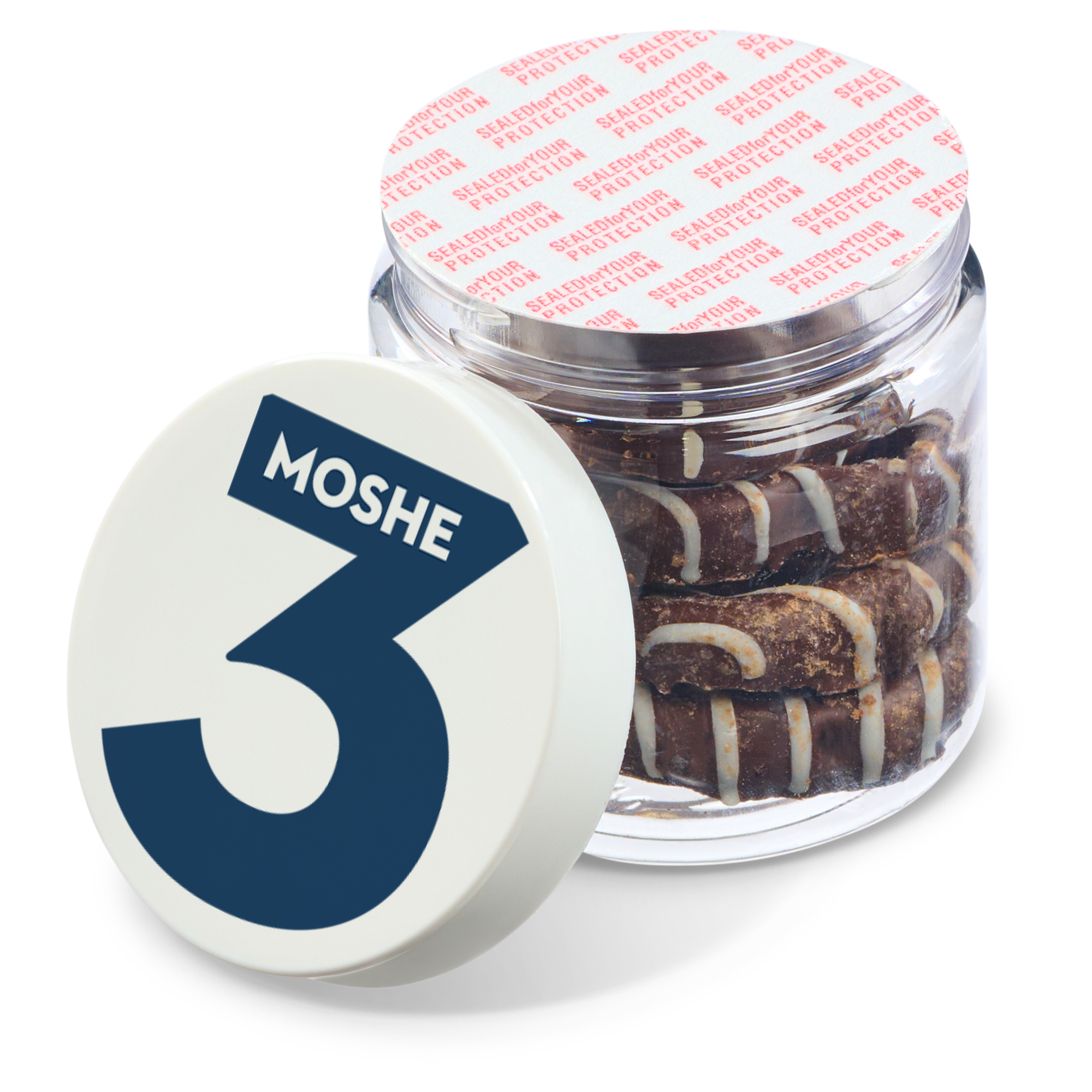 4 oz Jar of Chocolate Covered Mini Pretzels