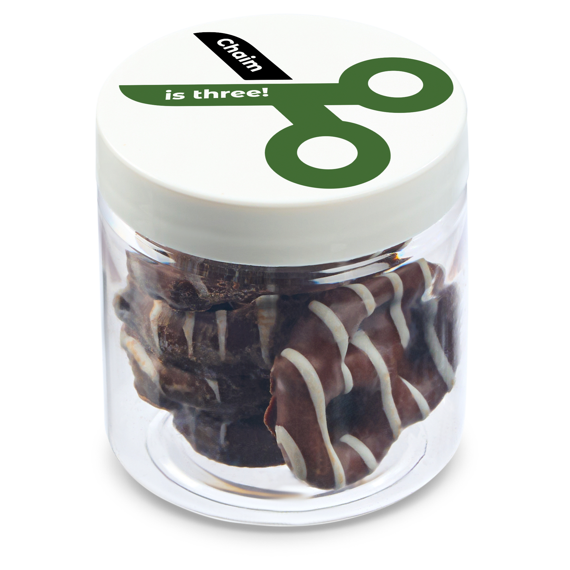 4 oz Jar of Chocolate Covered Mini Pretzels