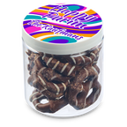 8 oz Jar of Chocolate Covered Mini Pretzels