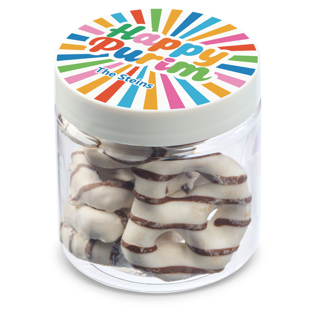 4 oz Jar of Chocolate Covered Mini Pretzels