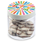 4 oz Jar of Chocolate Covered Mini Pretzels