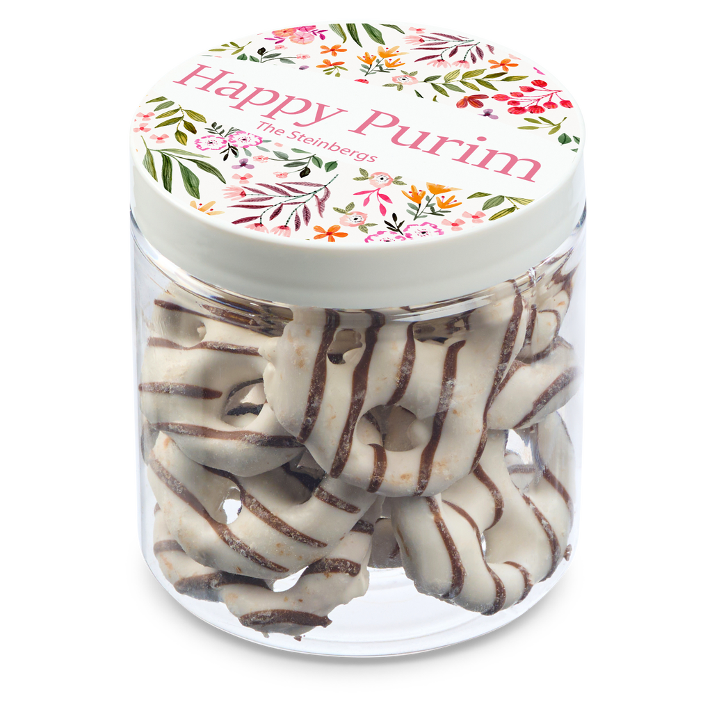8 oz Jar of Chocolate Covered Mini Pretzels