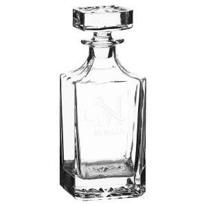 Polar Camel 750 mL Square Glass Decanter in Gift Box with Printed Paper Sleeve