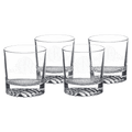 Four Polar Camel 9 oz. Round Rocks Glasses in Gift Box with Printed Paper Sleeve