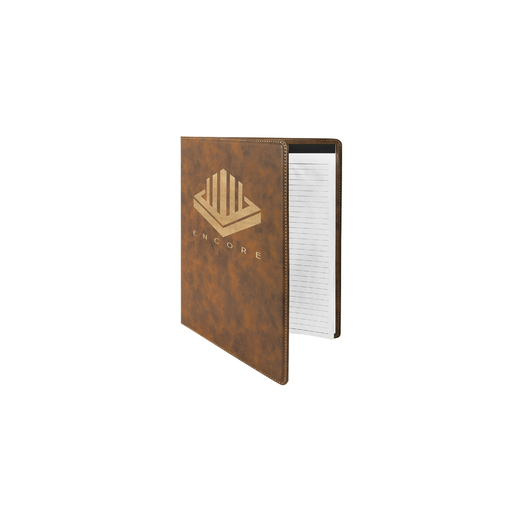Laserable Leatherette Portfolio with Notepad