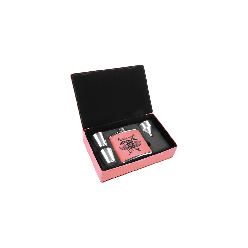 6 oz. Leatherette Flask Gift Set