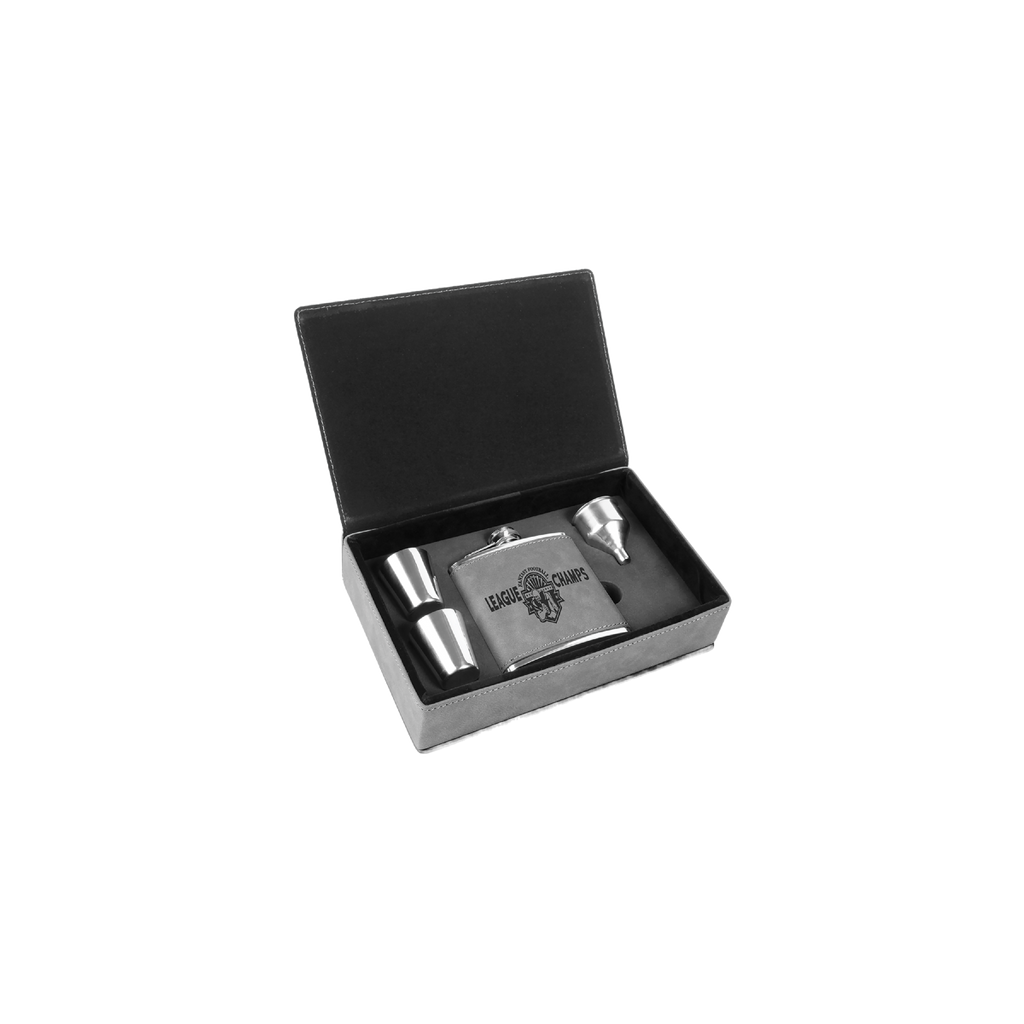 6 oz. Leatherette Flask Gift Set