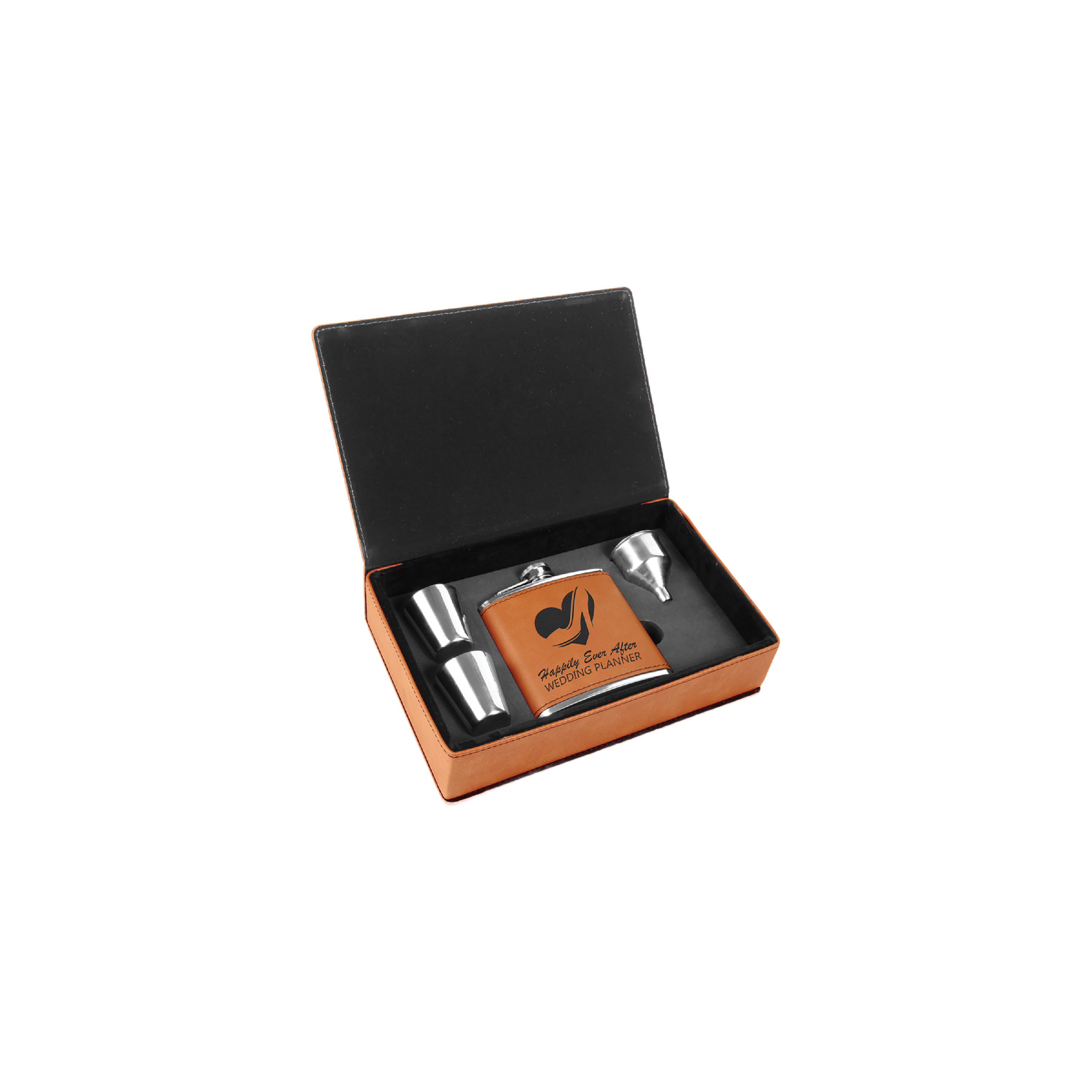 6 oz. Leatherette Flask Gift Set