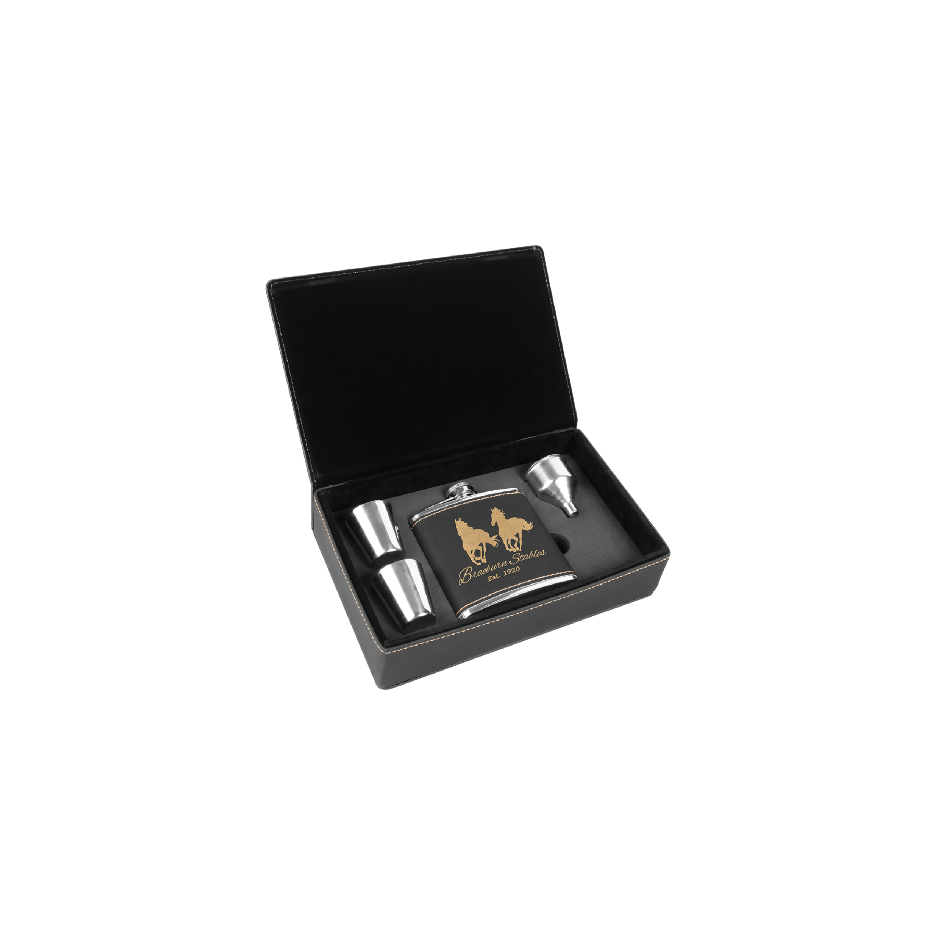 6 oz. Leatherette Flask Gift Set