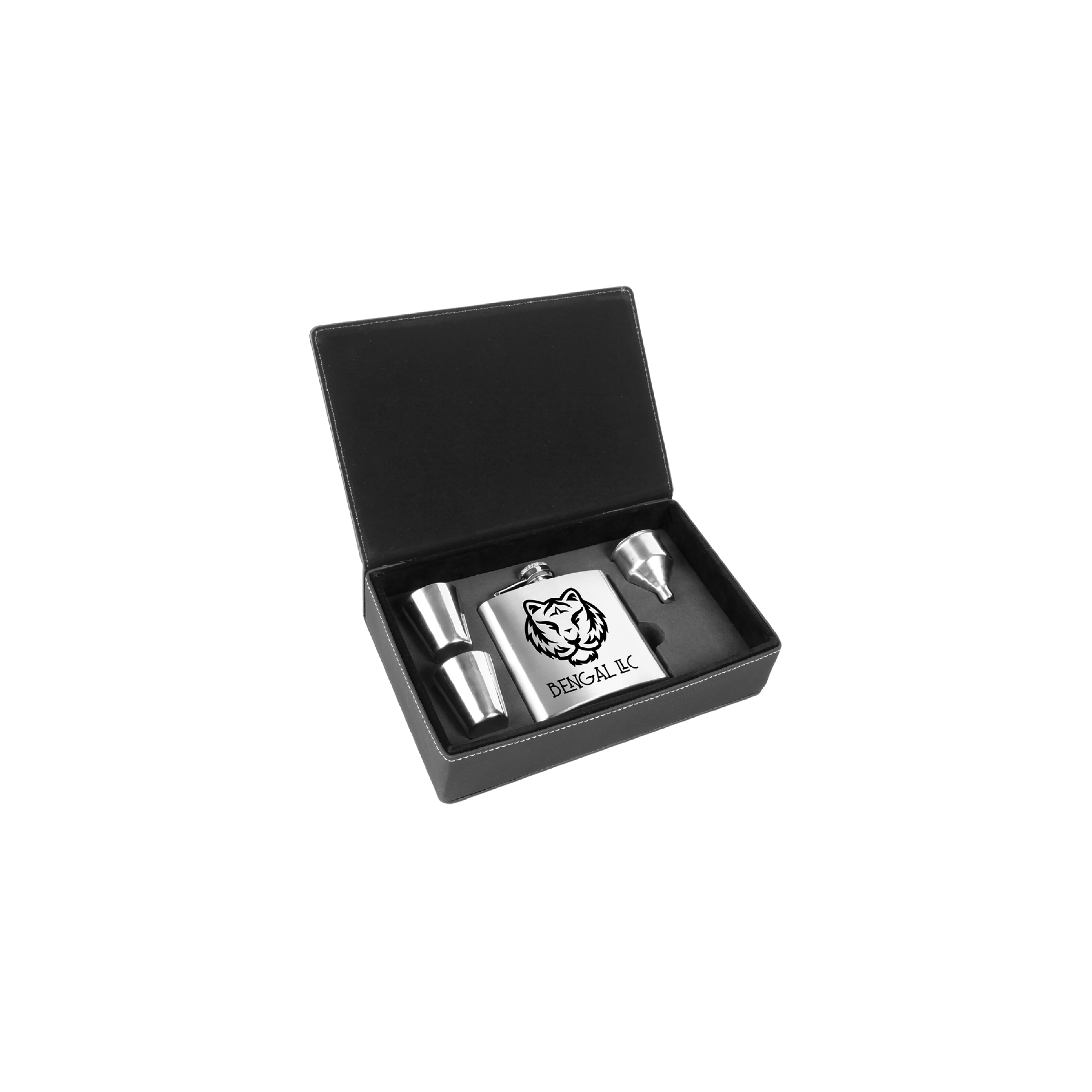 6 oz. Stainless Steel Flask Set