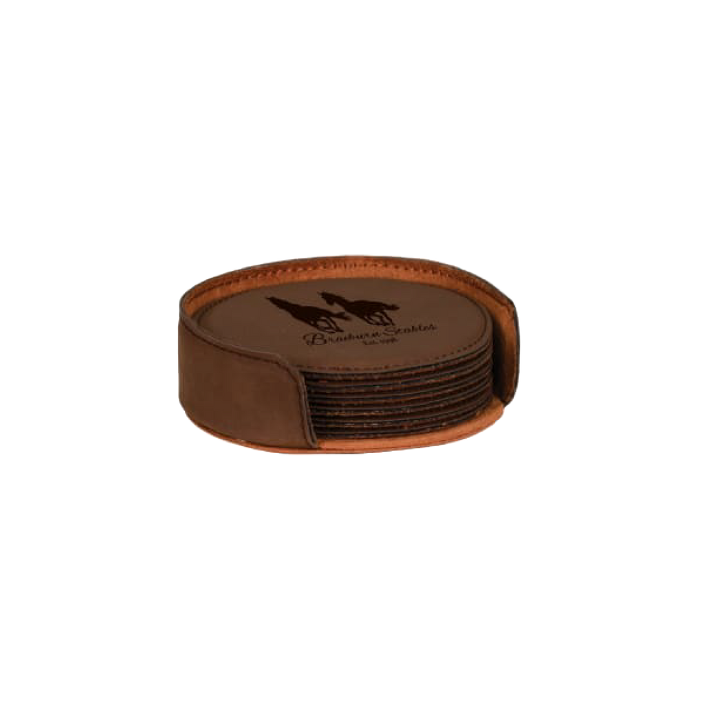Leatherette 6-Coaster Set