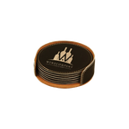 Leatherette 6-Coaster Set
