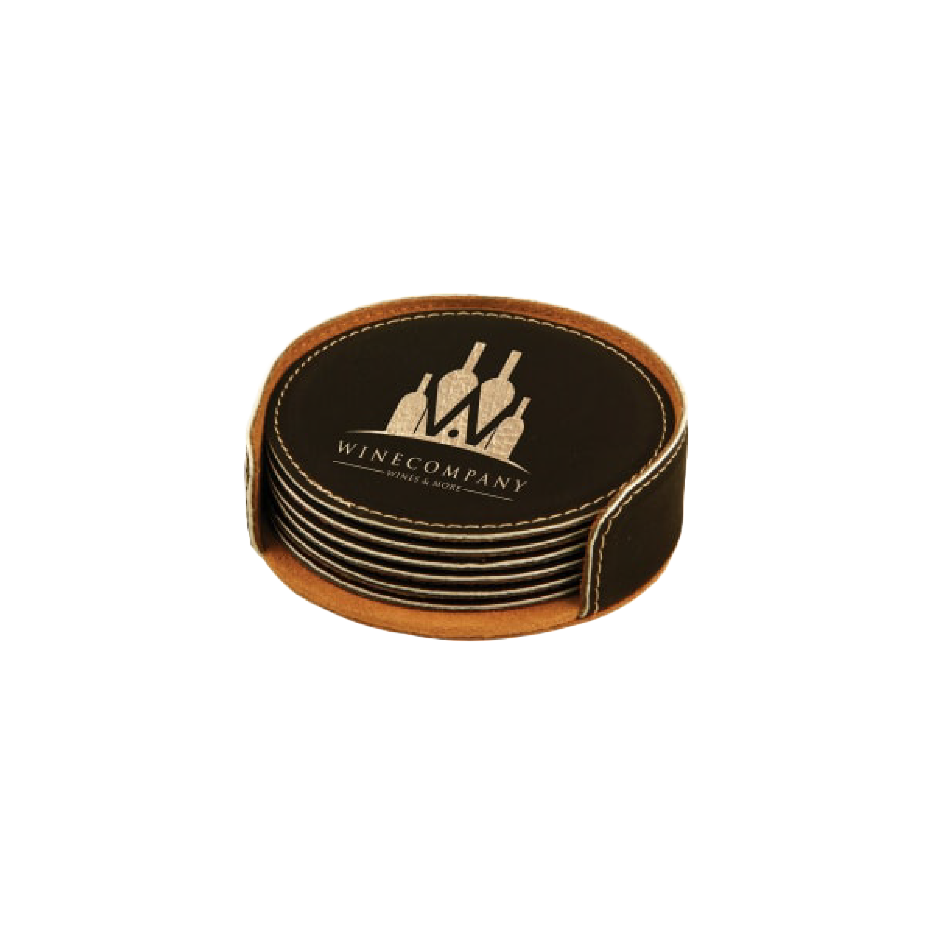 Leatherette 6-Coaster Set