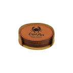 Leatherette 6-Coaster Set