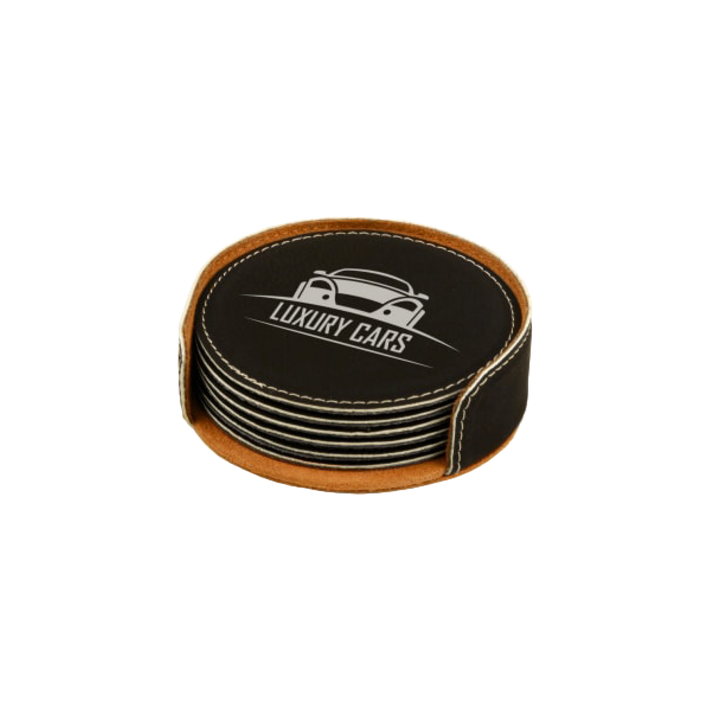 Leatherette 6-Coaster Set