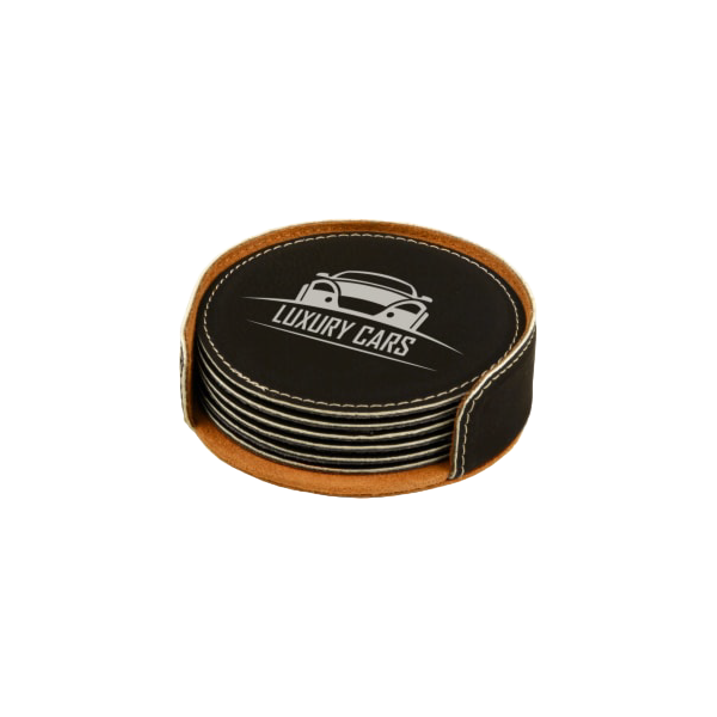 Leatherette 6-Coaster Set