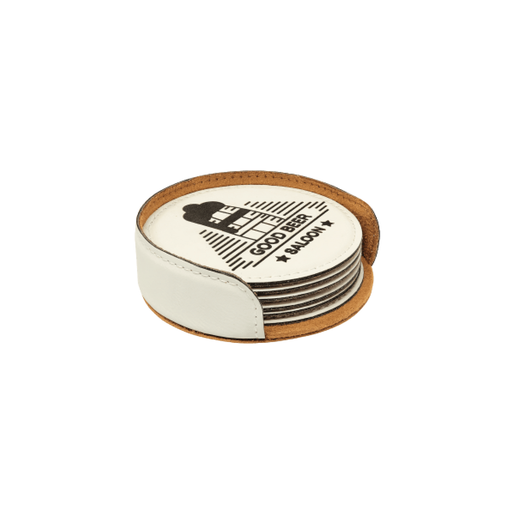 Leatherette 6-Coaster Set