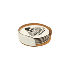 Leatherette 6-Coaster Set