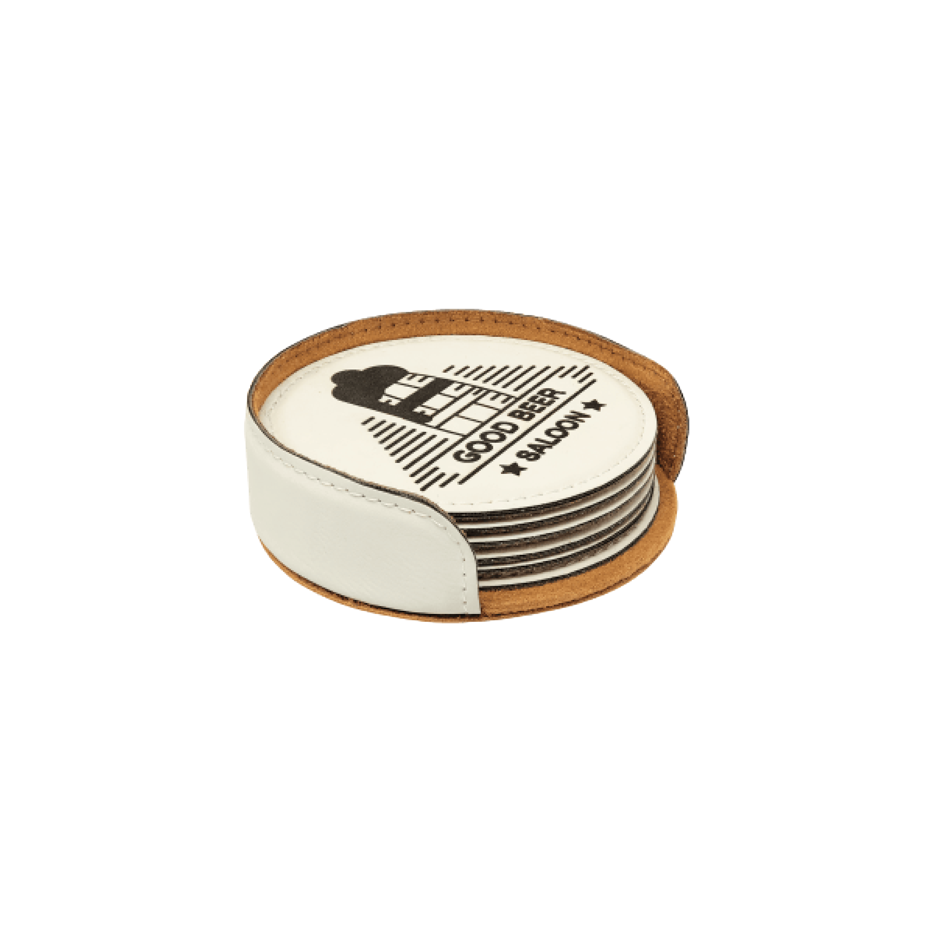 Leatherette 6-Coaster Set