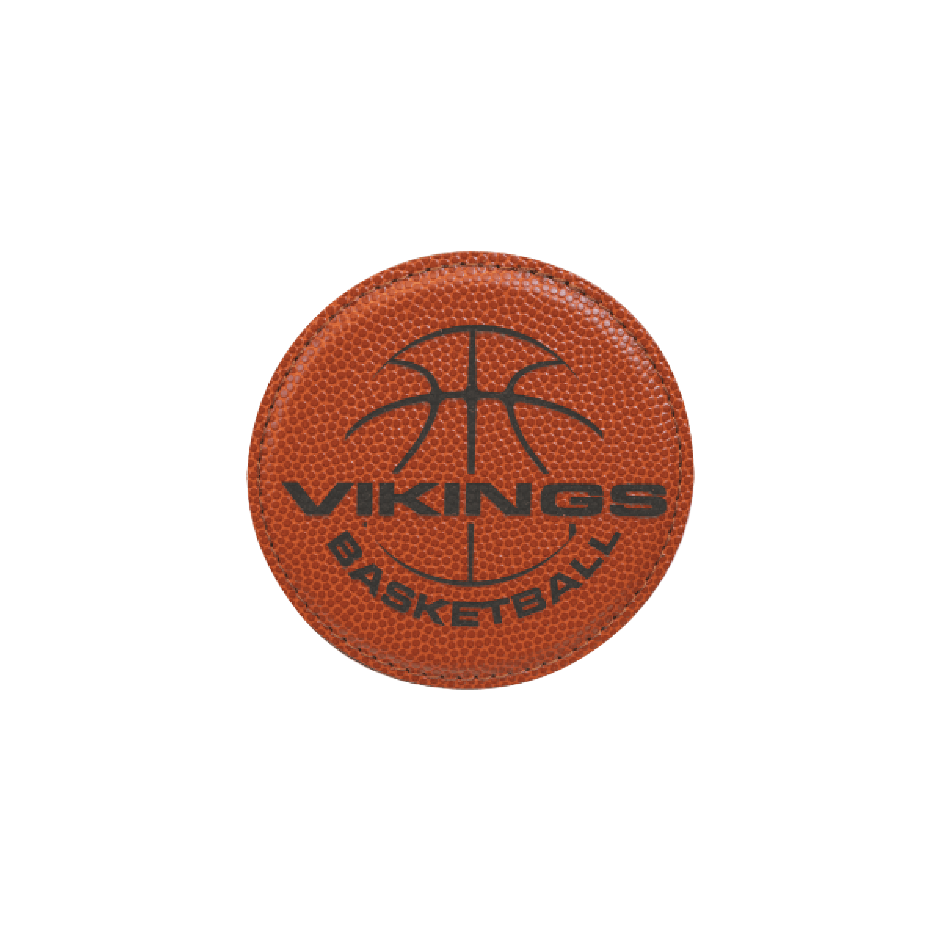 4" Round Laserable Leatherette Coaster