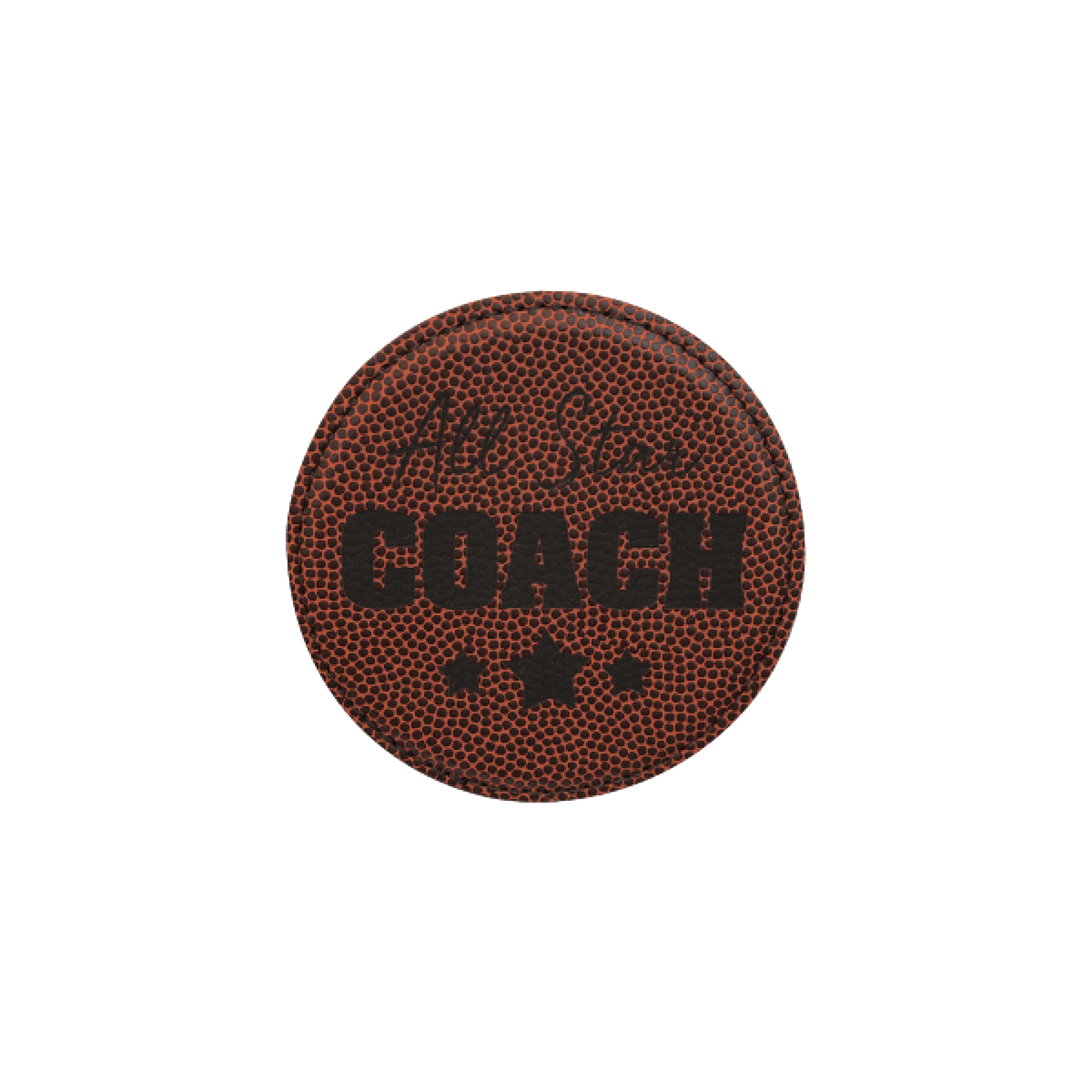 4" Round Laserable Leatherette Coaster