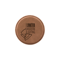4" Round Bamboo Laserable Leatherette Coaster