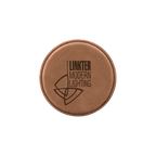 4" Round Bamboo Laserable Leatherette Coaster