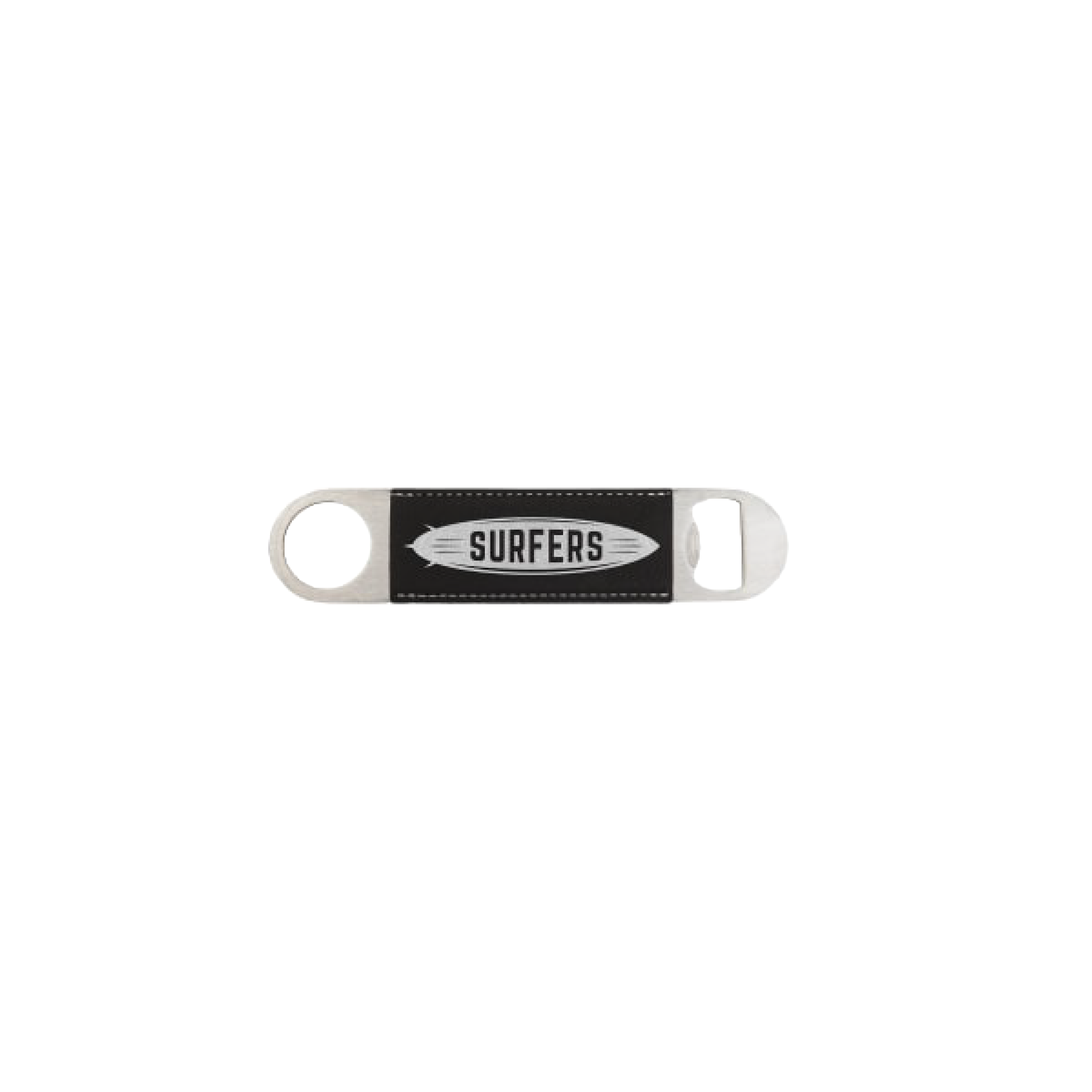 1 1/2" x 7" Bamboo Laserable Leatherette Bottle Opener