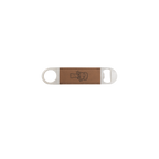 1 1/2" x 7" Bamboo Laserable Leatherette Bottle Opener