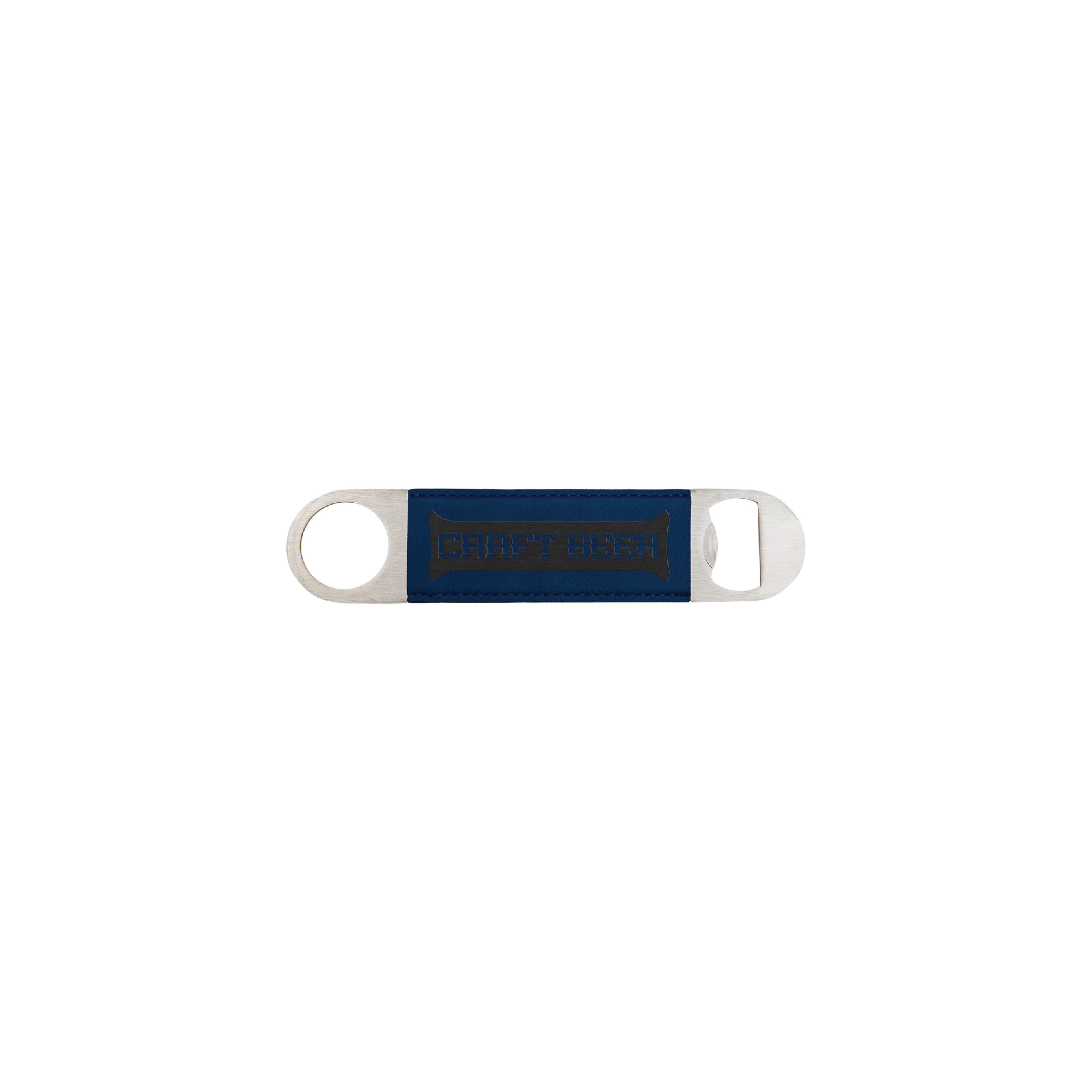 1 1/2" x 7" Bamboo Laserable Leatherette Bottle Opener