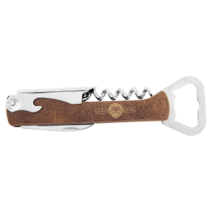 Laserable Leatherette Wine Bottle Opener