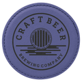 4" Round Laserable Leatherette Coaster