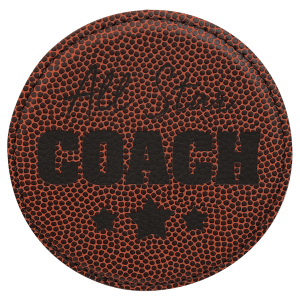 4" Round Laserable Leatherette Coaster