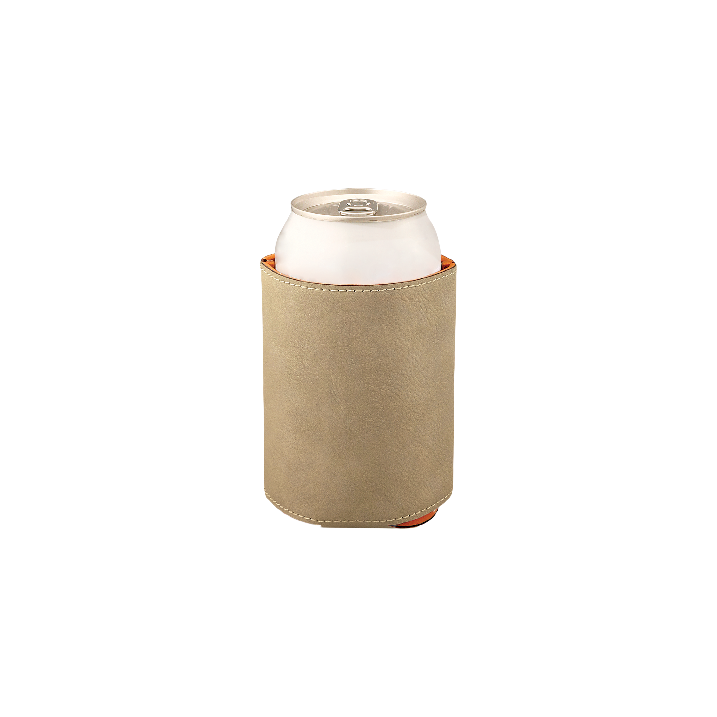 3 3/4" Bamboo Laserable Leatherette Beverage Holder