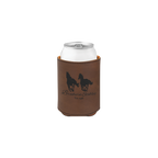3 3/4" Bamboo Laserable Leatherette Beverage Holder