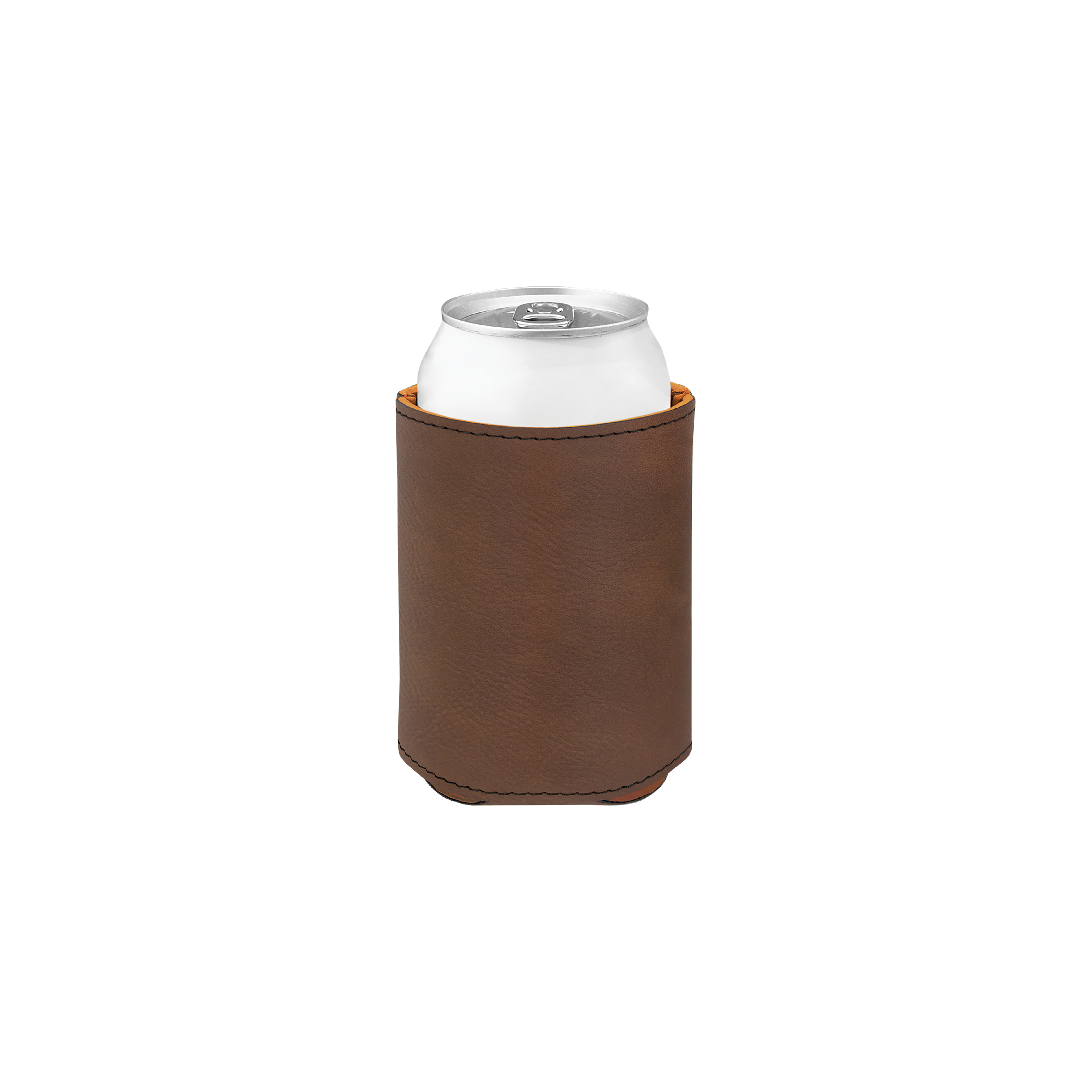 3 3/4" Bamboo Laserable Leatherette Beverage Holder