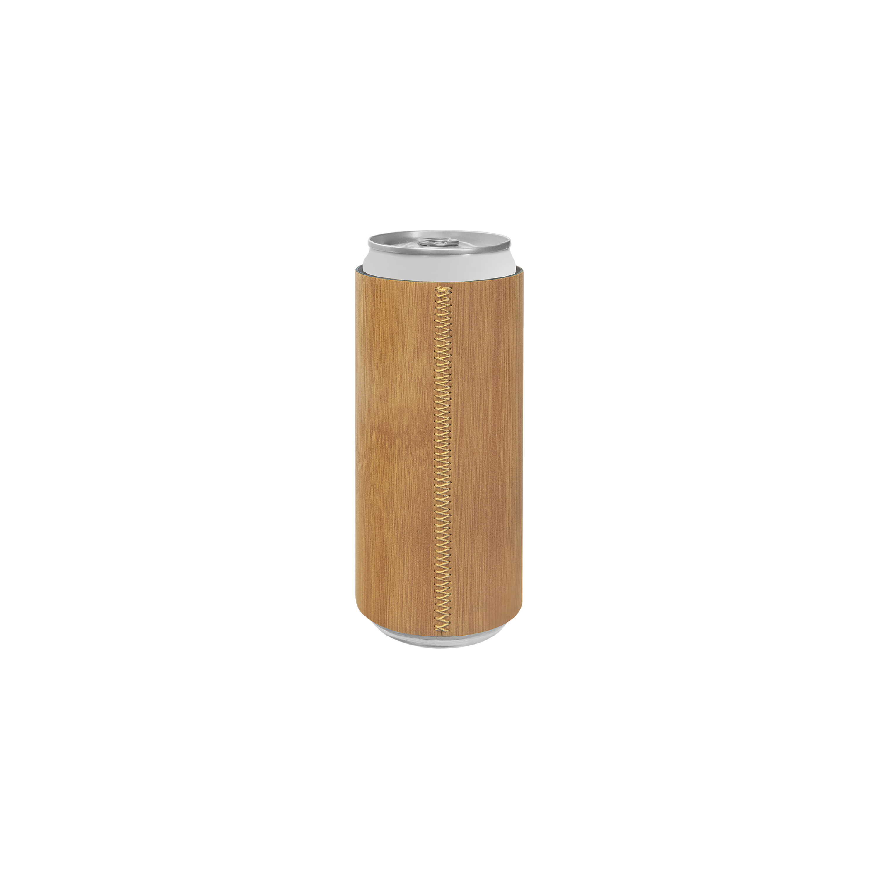 Bamboo Laserable Leatherette Slim Beverage Holder
